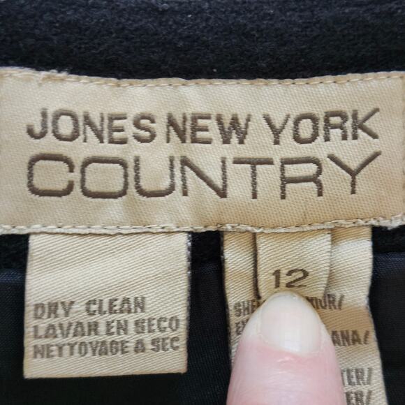 Vintage Wool Blend Blanket Wrap Skirt Size 10 Jones New York Country Black & Red - Picture 3 of 8
